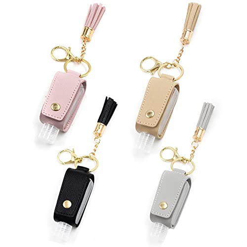 YFFSFDC トラベルボトル 詰め替えボトル フリンジ キーホルダー付き 携帯用 小分け容器 乳液 シャンプー シャワージェル クリーム 化粧品 収納 透明 軽量 出張 漏れ防止