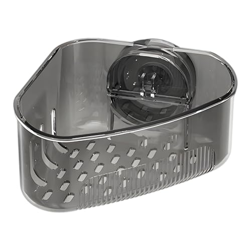 Colador de almacenamiento con ventosa para fregadero negro