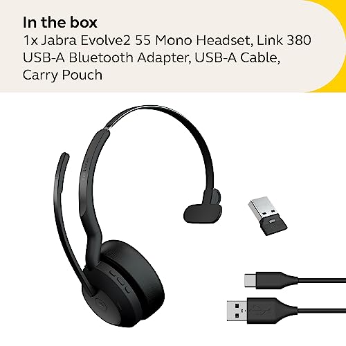 Casque sans fil Jabra Evolve2 55 Mono réduction bruit active micro