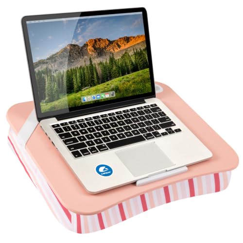 Image of LAPGEAR Designer Lap Desk - Pink Stripes, Fits 15.6 inch Laptops