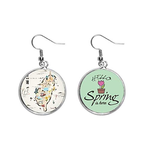 Pendientes de Taiwan colgante decorativo ligero que no pesa para orejas sensibles