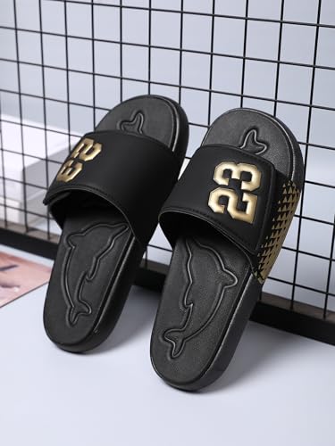 Image of DREAM LAKE Men's Sport Slide Sandals, Flexible Midsole, Casual Beach Slides