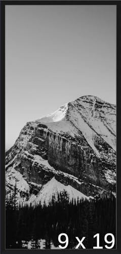 Frame It Easy 9 1/2 x 19 Satin Black Metal Frame (Ashford) 9.5x19 inches