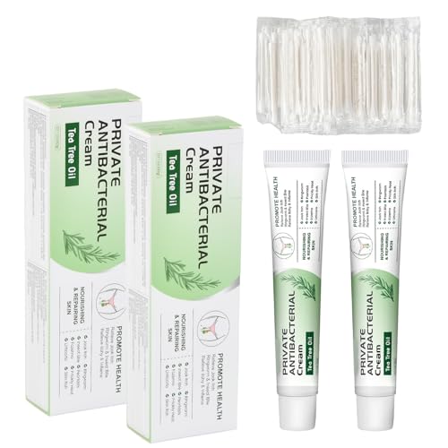 2 PCS Crema íntima Mujer con 100 Hisopos de Algodón, Crema de Cuidado Femenina para Zona Íntima, Crema Intima Mujer Calmante, Crema Antipicazón Antiséptico Vulvar, Crema Higiene Íntima Femenina (A)
