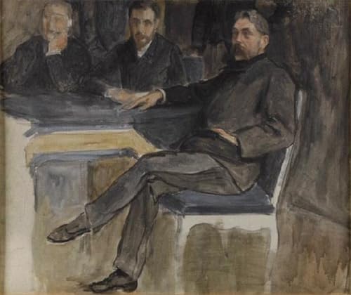 Lienzo de la Revue Indépendante y retrato de Mallarmé para decoración de paredes
