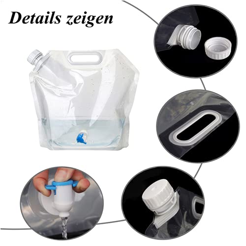 Faltbarer Wasserkanister Set für Camping – 2 Stück