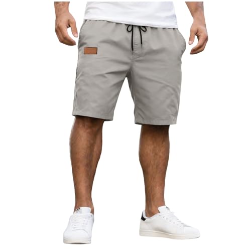 Short homme coton été régular fit avec poches et taille élastique confortable