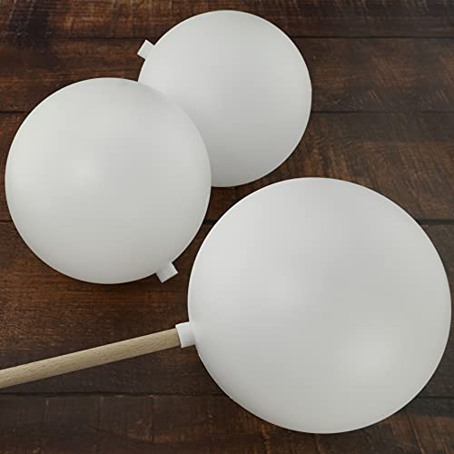 MCE-Commerce A641202 Kunststoff Kugeln Stutzen für Rundstab Ø 8 mm, Gartenkugel, matt Weiss, glatt und langlebig, Ø 12 cm-2 Stück, Weiß