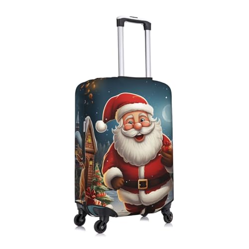 Travel Luggage Cover Fashion Suitcase Protector Santa christmas zoom Spandex Baggage Covers Washable Suitcase Covers Anti-Scratch Luggage Cover Protectors Fits 18-32 Inch Suitcases X-Large2