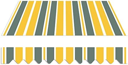 Markisenstoff Ersatz 3,5x2m - Wasserdichter Canvas Für Terrassenmarkisen In Gelb