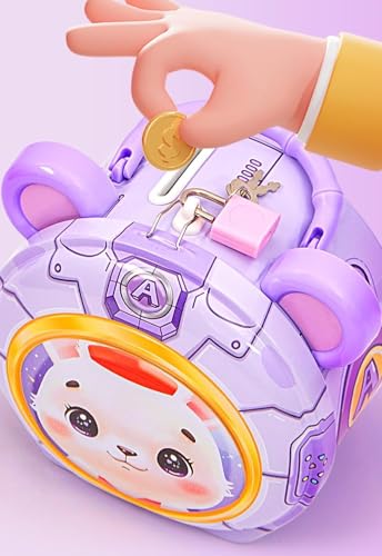 Image of Money Saving Bank with Coin Slot / /Creative Cartoon Design Money Bank / /Plastic Piggy Bank for Boys & Girls (Pack of 1) (Bunny)