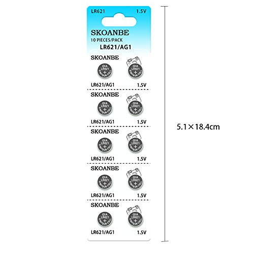 Pilas botón SR621SW AG1 LR621 50 unidades miniatura 2