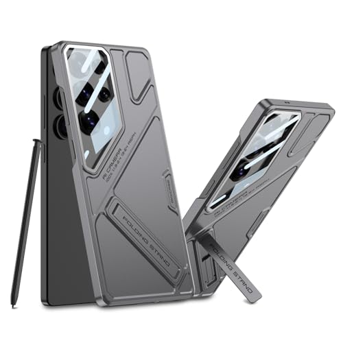 Image of Midkart Matte Protective Case Compatible with Samsung Galaxy S25 Ultra Hidden Kickstand Cover Hard PC with Camera Protection, Grey