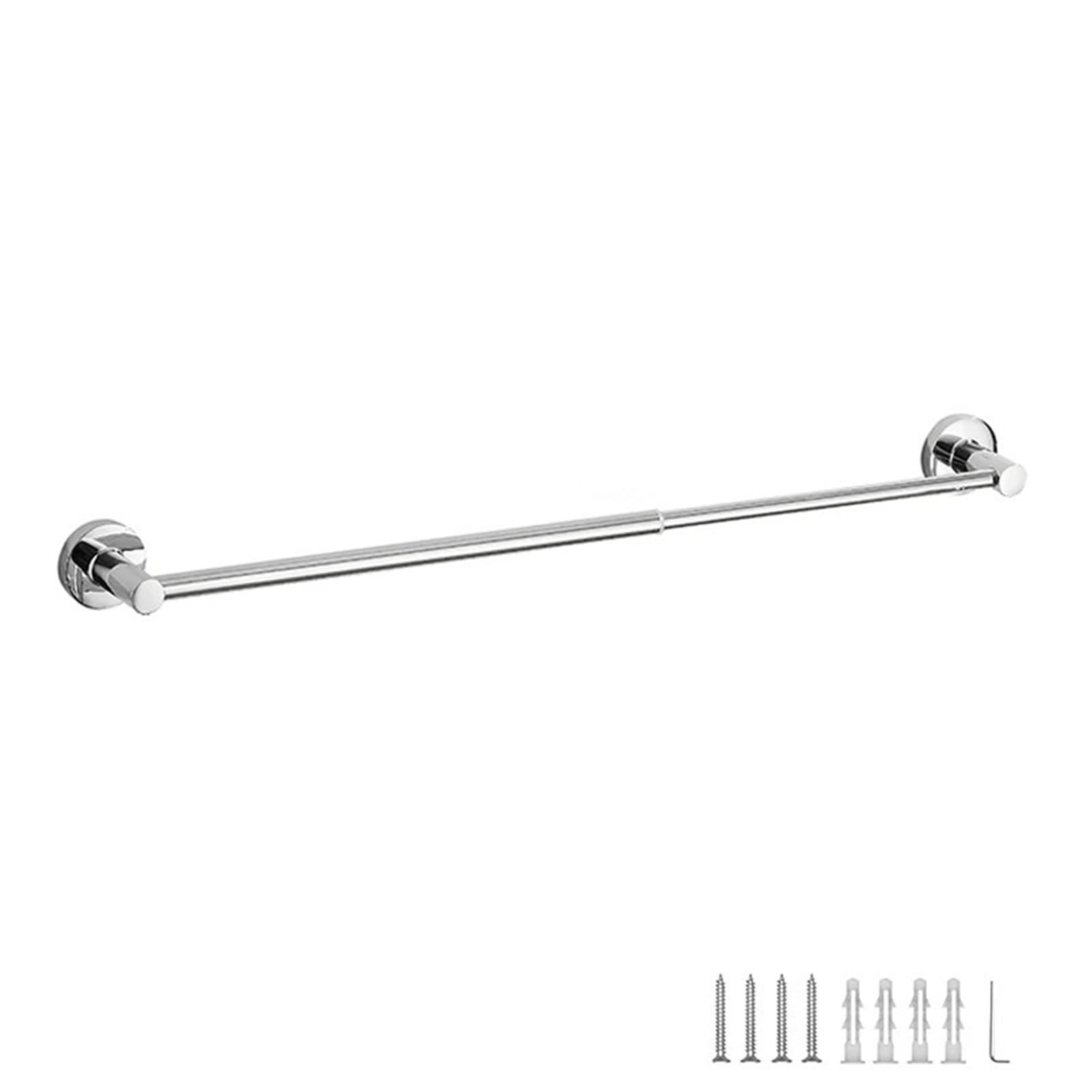 Bathroom towel rail Bathroom Retractable Towel Single Bar Black, Chrome Rack Extended Drying Hanging EL81024(Chrome)