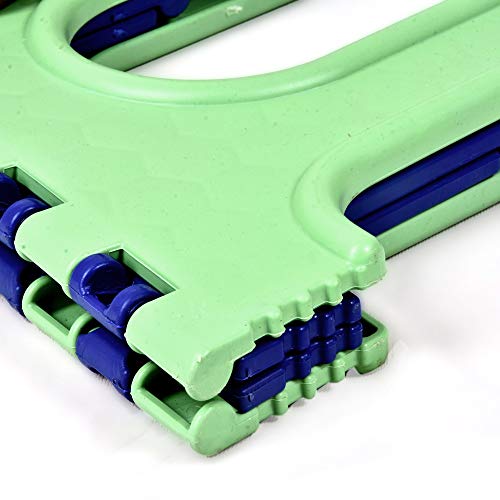 Image of U-MAX 12 Inch Portable Folding Step Stool, Compact, Lightweight & Durable for Kitchen, Bathroom, Outdoor Use (Blue-Green)