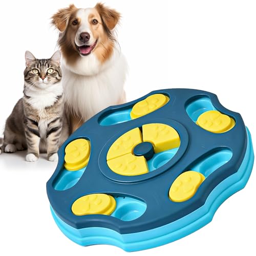 Rylae Giochi Interattivi per Cani, Giocattolo Alimentazione Lenta Cane, Treat Dispenser Giocattolo Interattivo per Cuccioli, Puzzle per Cani, Ciotola a Lenta Alimentazione per Puzzle