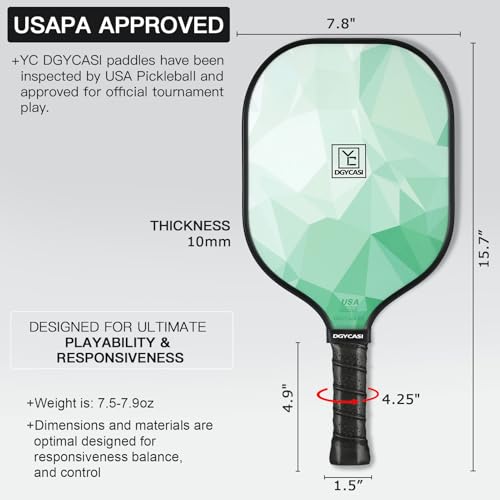 Image of YC DGYCASI Pickleball Paddles Set of 2 USAPA Approved Pickleball Set 2026