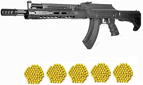 HALO NATION® 68 Cm Long Plastic BB Bullet M4 M416 AWM Toy Gun with 100 Plastic BB Bullets for Kids - Army Style Sniper Gun Toy for Kids Boys Adults, Black