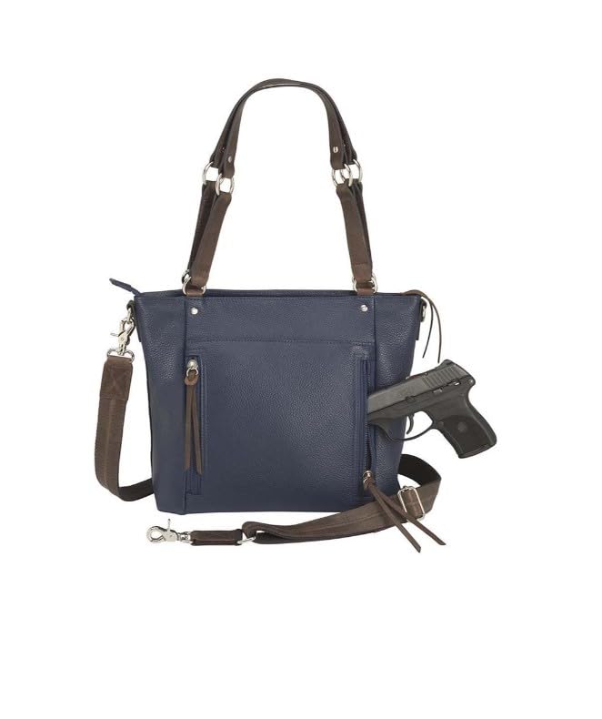 Bolso Tote Boho con relieve azul índigo miniatura 3