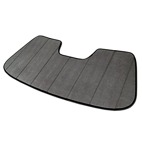 Image of Front Car Windshield Sun Shade Compatible with 2012-2019 BMW F30 320i 325i 328i | Custom Fit Visor Accordion Fold Style Sun Protector | Silver & Grey 1-pc Set | SS-020
