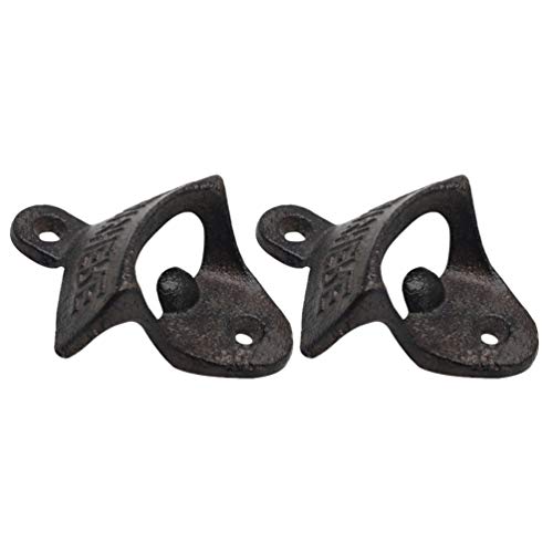 STOBOK 2 Unidades Vintage Retrô Abridor de Garrafas de Ferro Fundido Removedor de Tampa de Frasco de