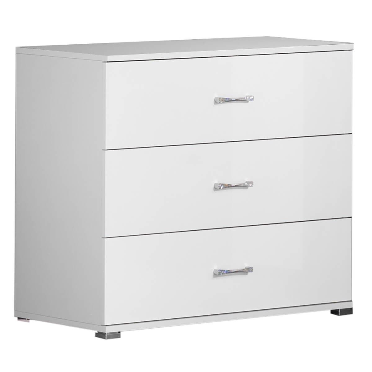 AltoBuy FADILY - Chambre Complète 140x190 avec Armoire 4 Portes