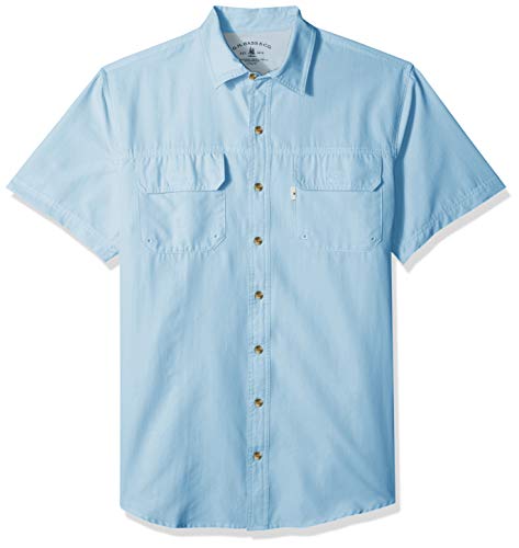 G.H. Bass & Co. Men's Big Explorer Short Sleeve Button Down Fishing Shirt