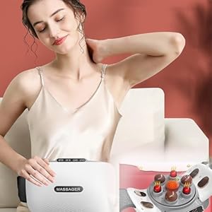 Lumbar Abdominal Massager, Electric Warming Belly Belt with LCD Display, 5 Intelligent Modes/ 3-Speed Speed Adjustment, for Abdominal, Back, Neck and Leg Pains