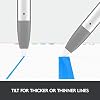 Logitech Crayon Digital Pencil for All iPads (2018 Releases and Later) with Apple Pencil Technology, Anti-roll Design, and Dynamic Smart tip - Grey