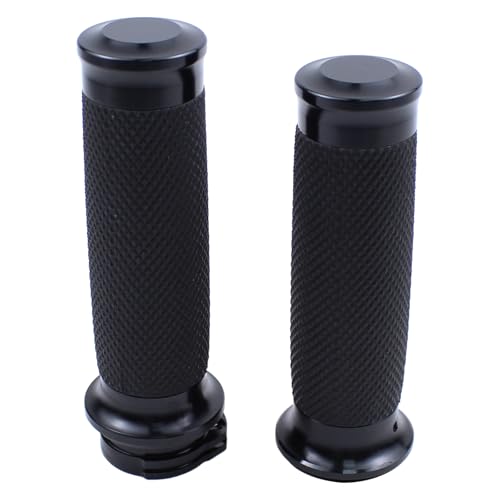 Lenkergriffe Griffgummis Motorrad Lenker Griff Gummi Griffe 1 Zoll 25mm 1’’ schwarz Links und rechts für Harley Touring Dyna Softail Sportster 883 für Harley Davidson Sportster 1200 XL