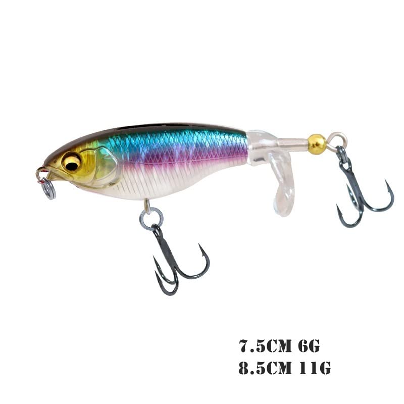 1PZ Popper Esca Da Pesca Galleggiante Coda Rotante Rana Topwater Bait - Foto 7