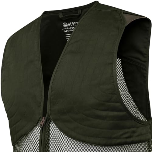 Image of Beretta Unisex Full Mesh Shooting Vest - Breathable Lightweight Competition Vest with Cartridge Pockets & Comfortable Fit | Breathable, lightweight apparel, with cartridge pockets, comfortable fit