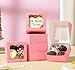 SLShePack 3.2x3.2x1.5 Inches 50PCS Mini Bakery Boxes with Window for Cookies, Soap, Chocolate Truffle, Donut, Macaron(Pink)