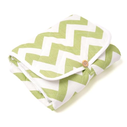 Image of Tidy Sleep Portable Diaper Changing Mat /Pad for Newborns & Infants Baby 0-24 Months Light Weight, Portable, Water Proof (Chevron Green)