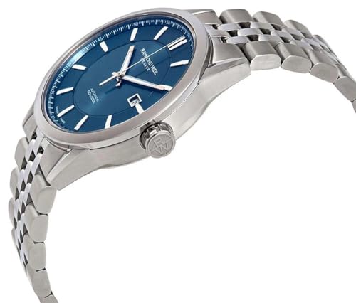 RAYMOND WEIL Freelancer Men's Automatic Watch, Blue Dial with Indexes, Stainless Steel Bracelet, 42 mm (Model: 2731-ST-50001)2