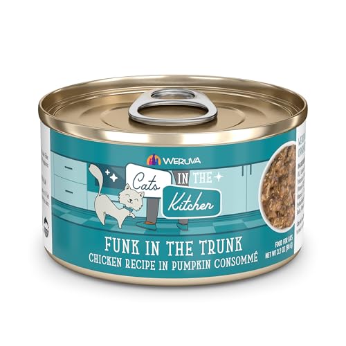 Image of Weruva Cats in The Kitchen, Funk in The Trunk with Chicken in Pumpkin Consomme Cat Food, 3.2oz Can (Pack of 24)