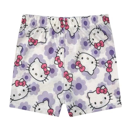 Hello Kitty Girls Pajama Set - 2 Piece Cozy Girls Pjs with Button Down Short Sleeve & Shorts For Kids - Official Product4