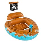 BigMouth Pirate Ship Water Blaster Pool Float – Inflatable Ride-On with Pool-Fed Water Gun for Kids – Ultimate Pool Toy Fun