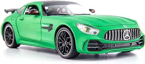 Image of 1 /24 Benz AMG GTR Toy Cars Model Car, Zinc Alloy Pull Back Toy car with Sound and Light for Kids Boy Girl Gift (Green)