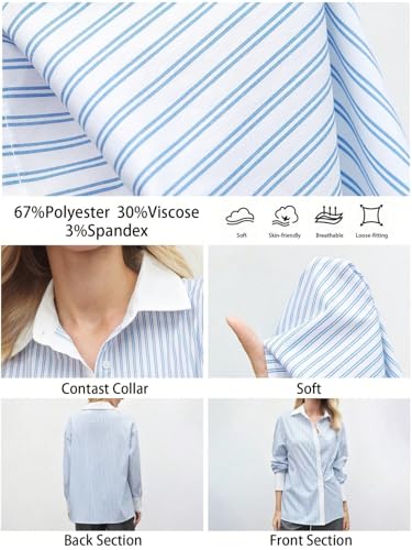 Image of Leriya Fashion Shirt for Women | Shirt for Woman | Korean Style Full Sleeve Oversized Button Down Shirt's | Tops for Women | Plus Size Workwear Top for Office & Casual Wear
