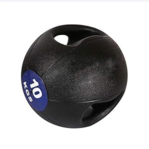 Medicine Balls Binaural Medicine Ball Adult Fitness Training Ball, Home Gym Core Training Rubber Bouncy Ball, 10kg/22lb (Size : 10kg/22lb)