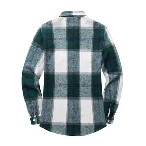 Image of HZXVic Boys Flannel Shirts Toddler Plaid Shacket Kids Button Down Long Sleeve Shirt Family Matching Outfits 12 Months-2XL