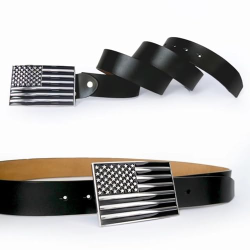 American Flag Square Belt Buckle, Waist Band, Jeans Decorative Leather Belt4