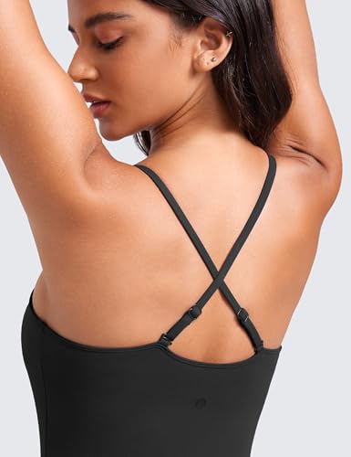 CRZ YOGA Womens Butterluxe Tennis Dress Spaghetti Strap Casual Athletic Sports Outfits with Built-in Shorts and Bras4