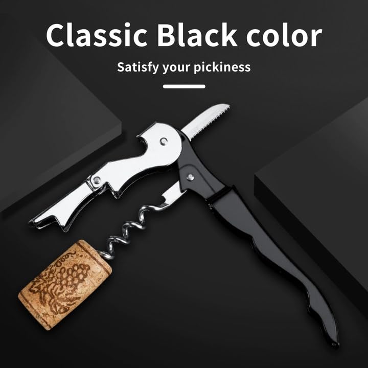 5PCS Wine Opener Set - Waiter's Friend, Waiter's Corkscrew, Foil Cutter, Bottle Opener - Image 3