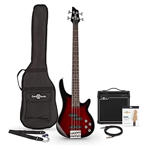 Electric Bass Guitar with 15W Amp Pack Cover