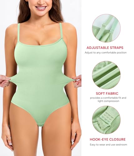 Image of Nebility Shapewear Bodysuit for Women - Tummy Control Square Neck Body Suit