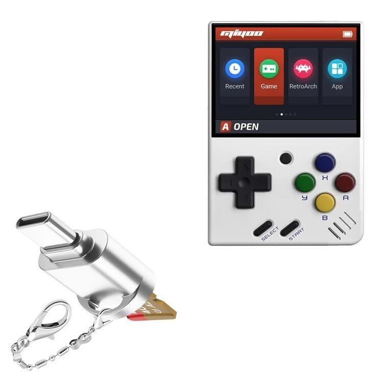 BoxWave Micro SD Card Reader For Oculus Quest - USB Type-C OTG Keychain Adapter With Lanyard, Metallic Silver