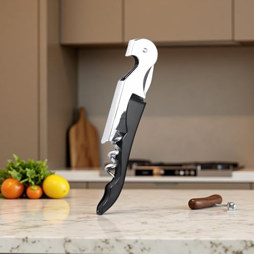 Paquete De 2 Sacacorchos Profesional Para Camarero, Abridor De Botellas 3 En 1 Con Cortador De Papel De Aluminio Dentado Y Palanca, Acero Inoxidable Duradero, Mango Ergonómico Para Camareros Paquete De 2 Sacacorchos Profesional Para Camarero, Abridor De Botellas 3 En 1 Con Cortador De Papel De Aluminio Dentado Y Palanca, Acero Inoxidable Duradero, Mango Ergonómico Para Camareros