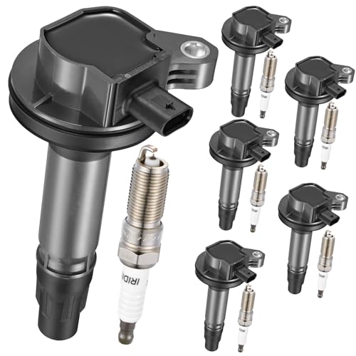 Image of 6 Ignition Coils Pack+6 Spark Plug Kit - Fix Misfires for Ford Transit /Edge /Explorer /Flex & Lincoln MKT /MKX /Continental (3.5L /3.7L V6) - Repl. UF823 /7T4Z12029F /6509